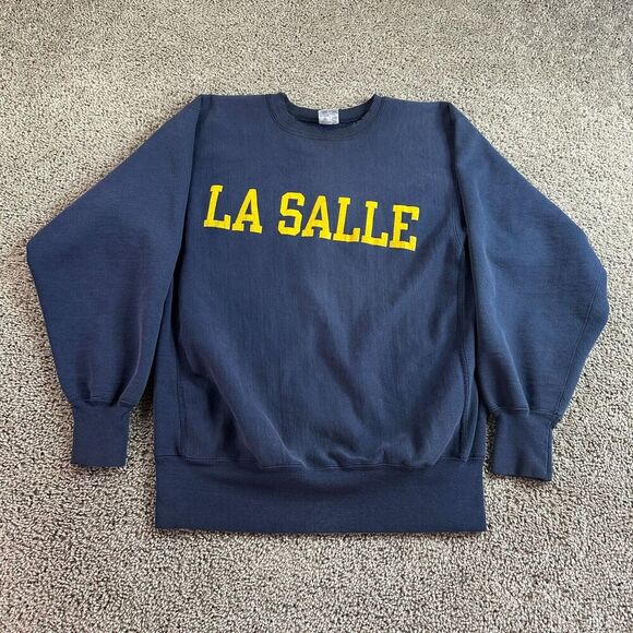 VINTAGE Champion Reverse Weave La Salle College Mens Extra Large